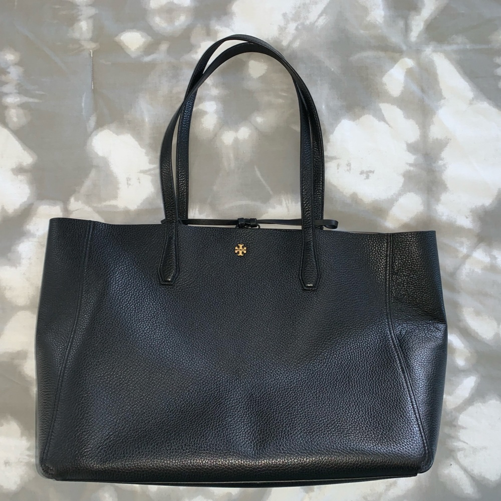 Tory Burch Blake Black Leather Tote Bag